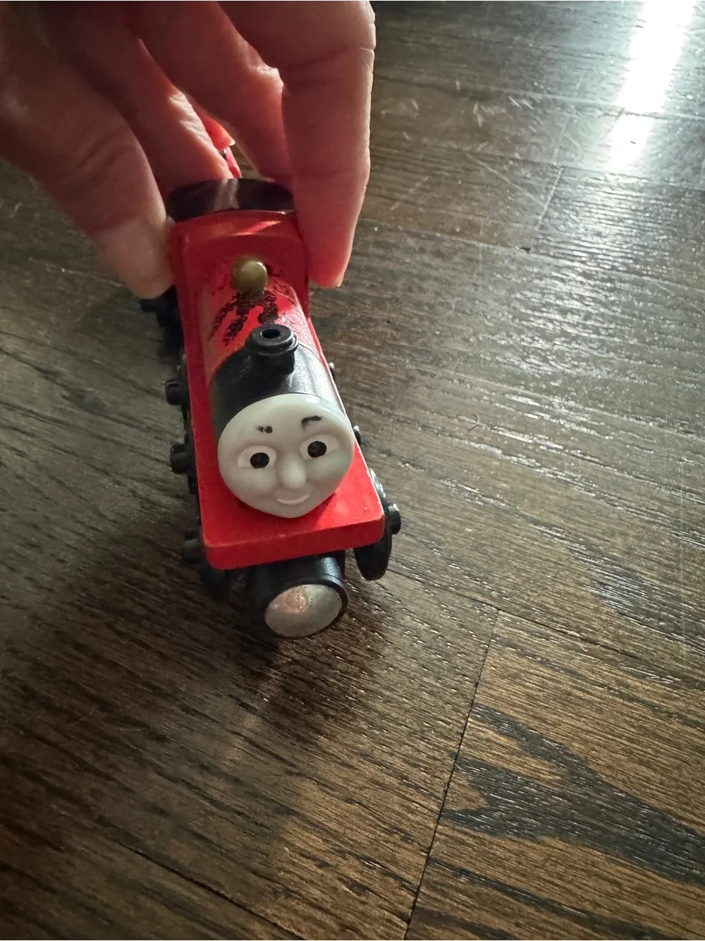 Dino James Wood Toy Train Engine and Coal Car -  Thomas